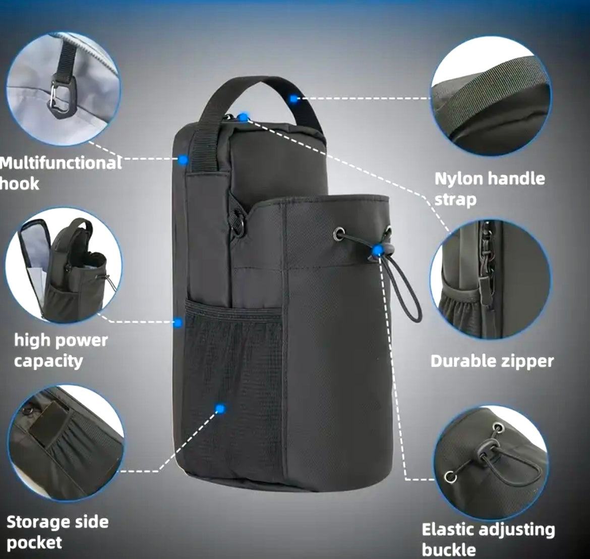 Sac de Sport Magnétique Étanche Sakium™ – Noir