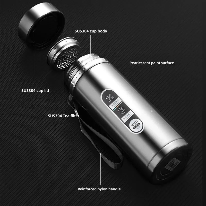 Thermos Isotherme Inox 1L avec Affichage LED de Température